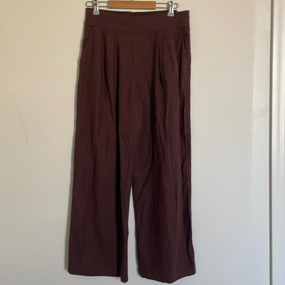 abercrombie & fitch linen wide leg pants size medium